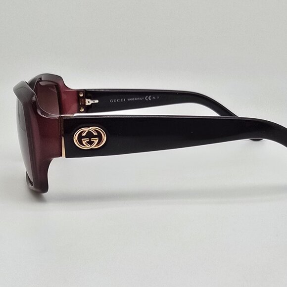 Gucci GG3506/S WO1J6 Bordeaux Opal Frame Brown Gradient Lens Sunglasses Italy main image 15